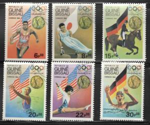 Guinea Bissau Scott 611-616 Used CTO Olympic stamp short set 6/7