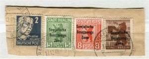 GERMANY; RUSSIA ALLIED ZONE 1948 fine used Famous Germans POSTMARK PIECE