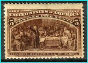 USA#234   Mint  Hinged   Colombian issue