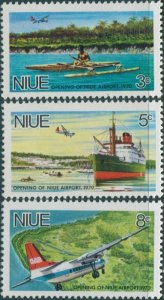 Niue 1970 SG155-157 Airport set MLH