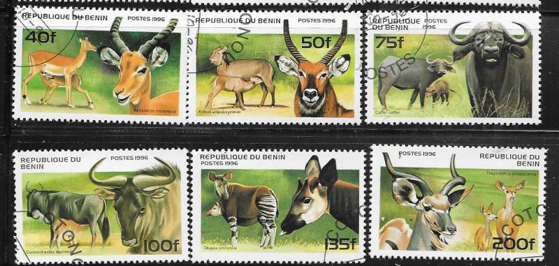 Benin #930-935 African Wildlife  (U) CV $4.25