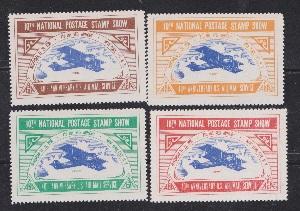 10th National Stamp Show MNH labels, cinderellas, poster stamps