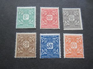 French Mauritania 1914 Sc J9-J13 MH