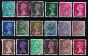 Great Britain 30 QEII Low Denomination Machins SG Type X - Used