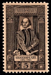 US 1250 MNH VF 5 Cent Shakespeare