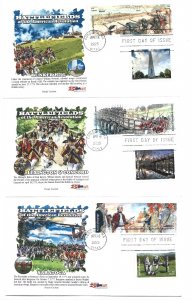5977 15 Battlefields of the American Revolution on 5 Panda Cachets FDC