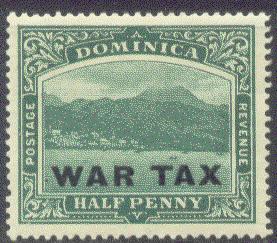 DOMINICA MR3 Mint OG 1918 War Tax