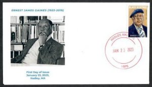 5753 Ernest J Gaines Stamp - Wally Jr. Cachet 23-H-101 FDC - Hadley, MA Postmark