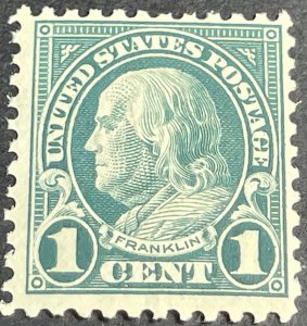 U.S.# 552-MINT NEVER/HINGED--SINGLE--DEEP GREEN--1923(LOTG70)