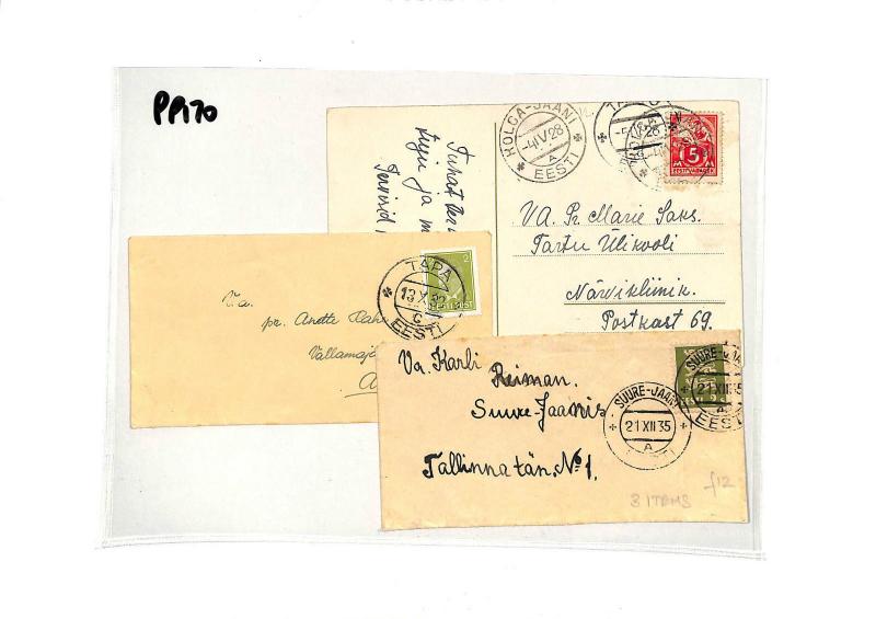 PP170 1928 1933 1935 Estonia Covers x3 {samwells-covers}