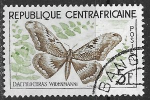 Central African Republic ~ Scott # 8 ~ Used ~ CTO ~ Butterflies
