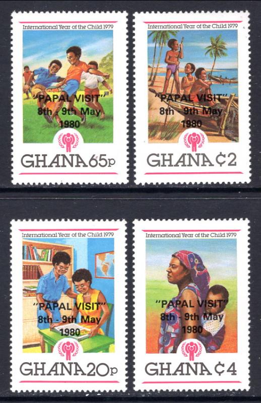 Ghana 719-722 Papal Visit MNH VF