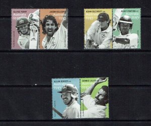 Australia: 2021. Australian Legends, Cricketers  MNH set.