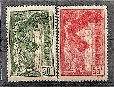 France B66-67 Mint OG 1937 Winged Victory LH CV $130.00
