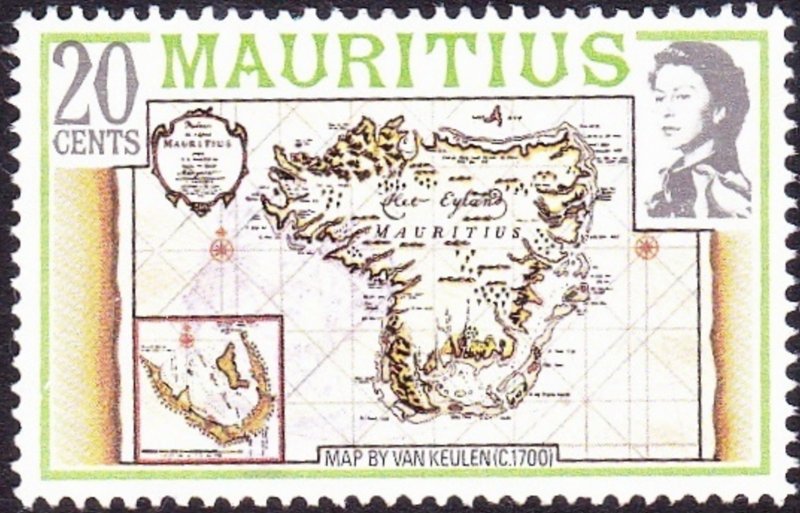 MAURITIUS 1978 QEII 20c Multicoloured SG531A FU