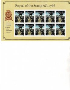 Repeal of the Stamp Act Forever US Postage Sheet #5064 VF MNH