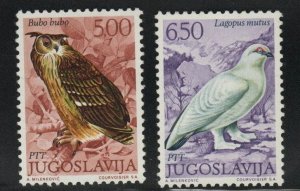 Yugoslavia Scott 1106-1107 MH* top values of  1972 endangered Bird stamp set