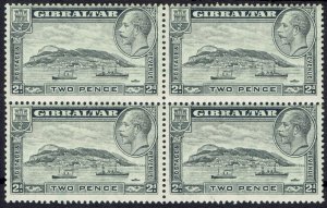 GIBRALTAR 1931 KGV THE ROCK 2D PERF 14 BLOCK */**