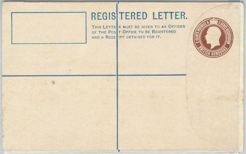 65804 - BRITISH HONDURAS  -   POSTAL STATIONERY COVER # 3 overprinted SPECIMEN