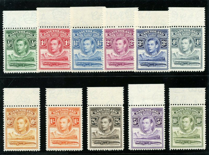 Basutoland 1938 KGVI set complete superb MNH. SG 18-28. Sc 18-28.