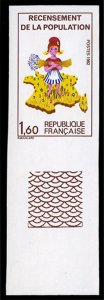 France, 1950-Present #1823 (YT 2202) Cat€23, 1982 National Census, imperf. ...