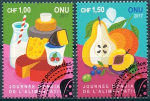United Nations UN Geneva 2017 CTO World Food Day 2v Set Gastronomy Stamps