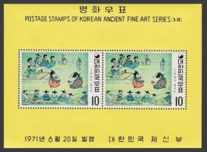 Korea South 781a-786a,MNH.Michel Bl.329-334. Ancient Art,1971.By Shin Yun-bok.