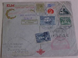 NETHERLANDS CURACAO MIXED FLIGHT GRAVENHAGUE 8 DE 1934 WILLEMSTAD 4 JA 1935 TO