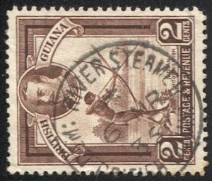 BRITISH GUIANA  1931  Sc 206 Used VF, Scarce DEM: RIVER STEAMER cancel