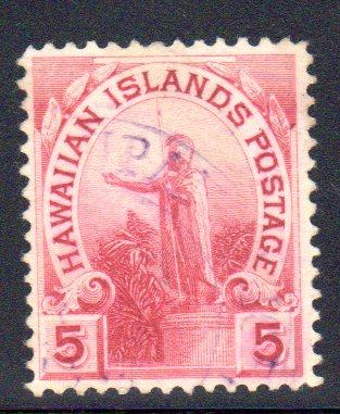 Hawaii #76, light Laupahoehoe cancel, very well centered