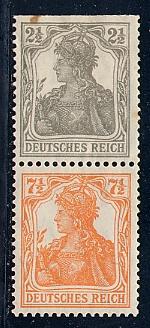 Germany Reich Scott # 97 + 98f, se-tenant, unused, S11a