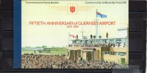 GUERNSEY1989 AVIATION COMPLETE BOOKLET WITH 3 PANES OF 6 STAMPS MNH