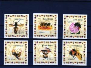 Guinea-Bissau 2001 Mi#1510/1515 Bees/Insects 6 Souvenir Sheets MNH