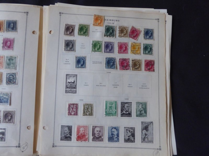 Luxemburg 1874-1966 Stamp Collection on Scott International Stamp Album pages