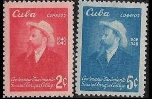 1950 Cuba Gen Enrique Callazo SC# 441-442 MNH