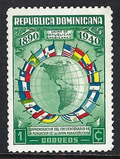 Dominican Republic 351 MOG MAP FLAGS H792-6