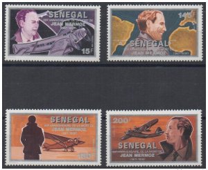 Senegal 1991/1993 Aviator Jean Mermoz 1901-1936 Mi. A1252 - D1252 4.val MNH