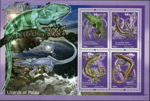 Palau 2011 MNH Reptiles Stamps Lizards of Palau Geckos Skinks 4v M/S II
