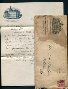 1892 Southern Illinois Normal University - Carbondale, IL to Holder, IL - Letter