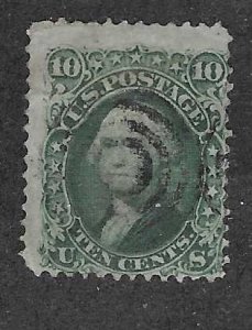 US #96  10c Washington yellow green (U) CV $250.00