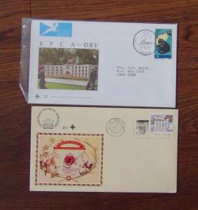 South Africa 10 x FDC 1973 1975 University Escom Sport Satellite Cats etc 