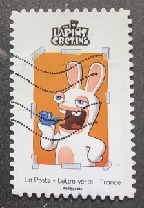 France 2020 Scott 5873 used - Rabbit cartoon, Rabbids, Lapins Crétins