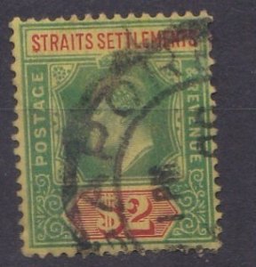 1906 -1911 Straits Settlement King Edward VII $2 used postal