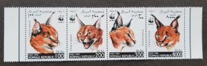 *FREE SHIP Somalia WWF Wild Cat Caracal 1998 Wildlife Fauna (stamp) MNH *c scan