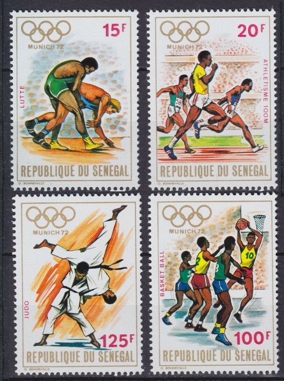 1972 Senegal 494-497 1972 Olympic Games in Munchen 7,50 €