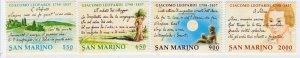 1998 San Marino Giacomo Leopardi Poet MNH** Full Set A19P14F702-