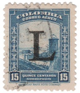 COLOMBIA 1950. AIRMAIL STAMP. SCOTT # C177. USED. # 4