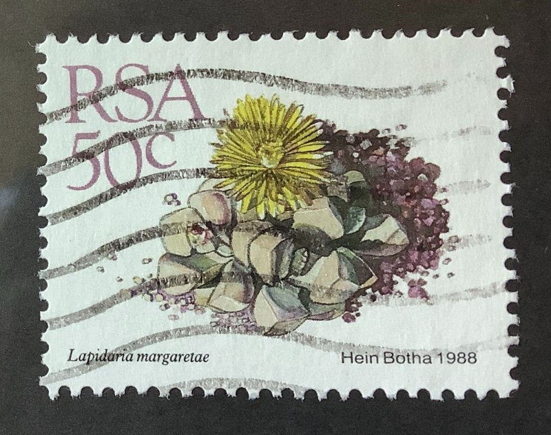 South Africa 1988 Scott 749 used - 50c, Flowering Succulents