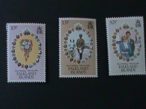 ​FALKLAND ISLANDS-1974-SC#231-4 ROYAL WEDDING PRINCE CHALES & DIANA-MNH-VF