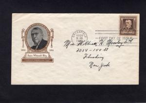 868 James Whitcomb Riley, FDC, addressed